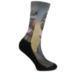 Vintage Rottweiler Portrait Print Crew Socks