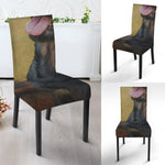 Vintage Rottweiler Portrait Print Dining Chair Slipcover