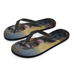 Vintage Rottweiler Portrait Print Flip Flops