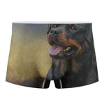 Vintage Rottweiler Portrait Print Men's Boxer Briefs