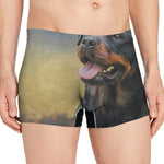 Vintage Rottweiler Portrait Print Men's Boxer Briefs