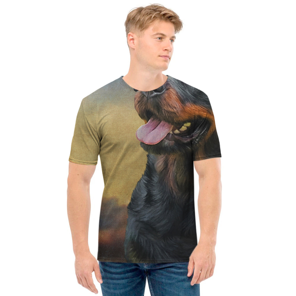 Vintage Rottweiler Portrait Print Men's T-Shirt