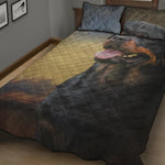 Vintage Rottweiler Portrait Print Quilt Bed Set