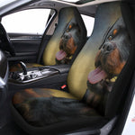 Vintage Rottweiler Portrait Print Universal Fit Car Seat Covers