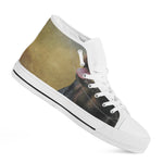 Vintage Rottweiler Portrait Print White High Top Shoes