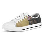 Vintage Rottweiler Portrait Print White Low Top Shoes