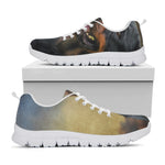 Vintage Rottweiler Portrait Print White Sneakers