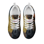 Vintage Rottweiler Portrait Print White Sneakers