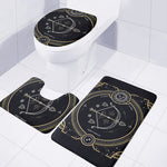 Vintage Sagittarius Zodiac Sign Print 3 Piece Bath Mat Set