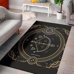 Vintage Sagittarius Zodiac Sign Print Area Rug