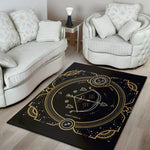 Vintage Sagittarius Zodiac Sign Print Area Rug