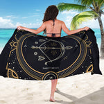 Vintage Sagittarius Zodiac Sign Print Beach Sarong Wrap