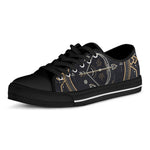 Vintage Sagittarius Zodiac Sign Print Black Low Top Shoes 