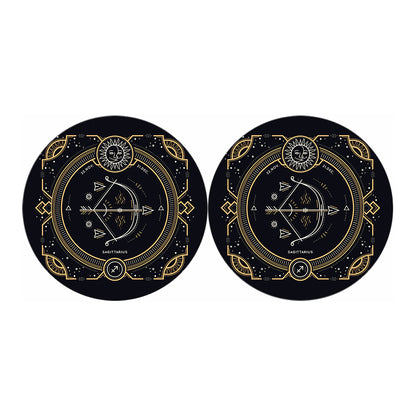 Vintage Sagittarius Zodiac Sign Print Car Coasters