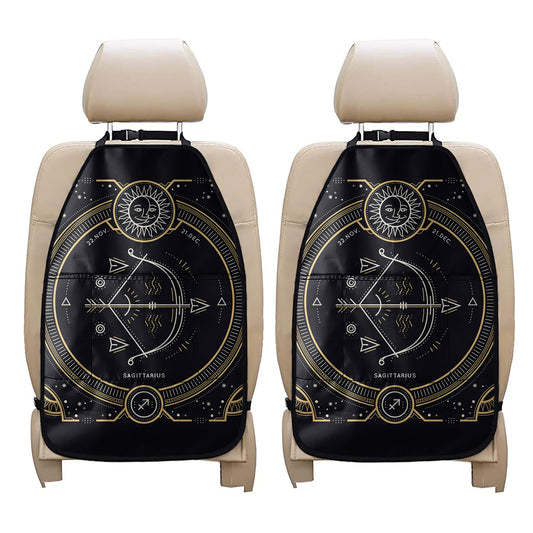 Vintage Sagittarius Zodiac Sign Print Car Seat Organizers