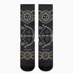 Vintage Sagittarius Zodiac Sign Print Crew Socks