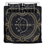 Vintage Sagittarius Zodiac Sign Print Duvet Cover Bedding Set