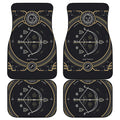 Vintage Sagittarius Zodiac Sign Print Front and Back Car Floor Mats