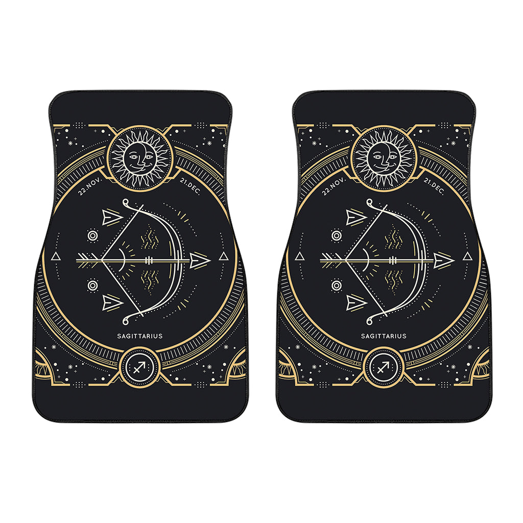 Vintage Sagittarius Zodiac Sign Print Front Car Floor Mats