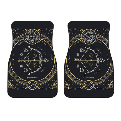 Vintage Sagittarius Zodiac Sign Print Front Car Floor Mats