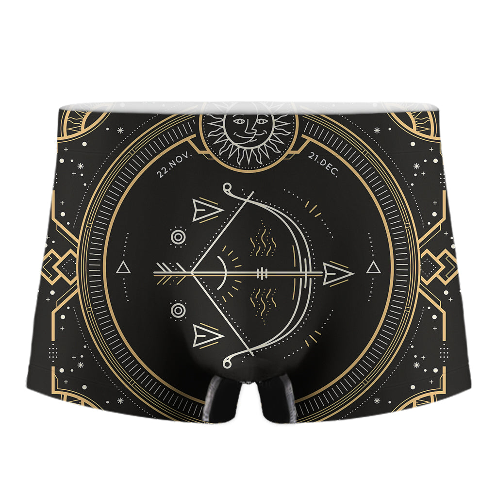 Vintage Sagittarius Zodiac Sign Print Men's Boxer Briefs
