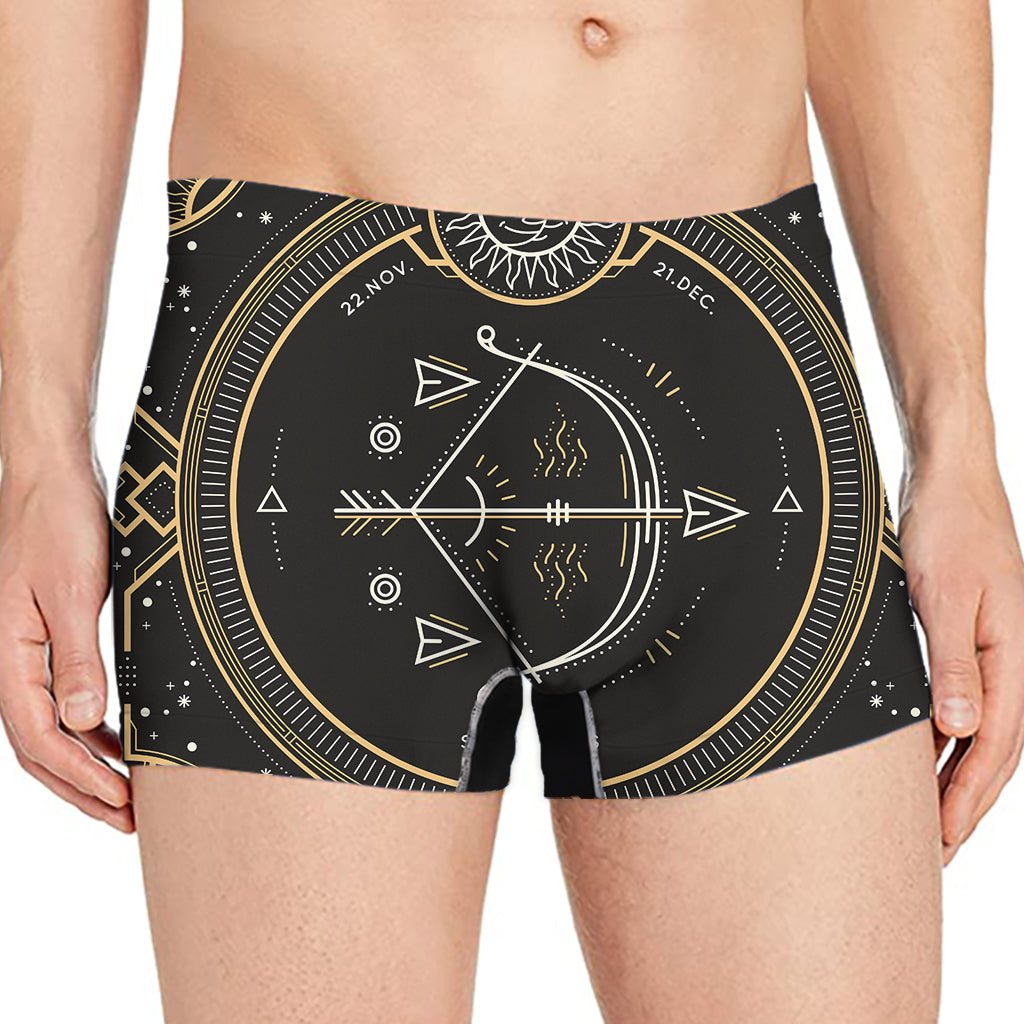 Vintage Sagittarius Zodiac Sign Print Men's Boxer Briefs