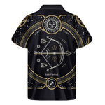 Vintage Sagittarius Zodiac Sign Print Men's Short Sleeve Shirt