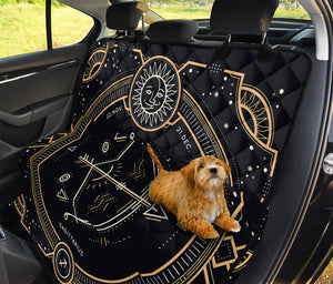 Vintage Sagittarius Zodiac Sign Print Pet Car Back Seat Cover
