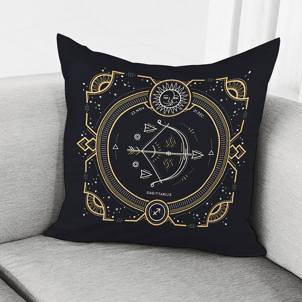 Vintage Sagittarius Zodiac Sign Print Pillow Cover