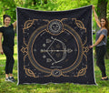 Vintage Sagittarius Zodiac Sign Print Quilt