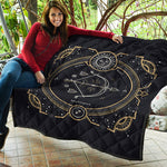 Vintage Sagittarius Zodiac Sign Print Quilt