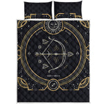 Vintage Sagittarius Zodiac Sign Print Quilt Bed Set