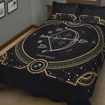 Vintage Sagittarius Zodiac Sign Print Quilt Bed Set