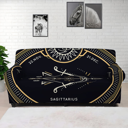Vintage Sagittarius Zodiac Sign Print Sofa Cover