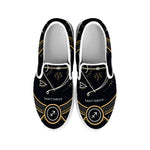 Vintage Sagittarius Zodiac Sign Print White Slip On Shoes