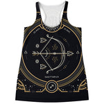 Vintage Sagittarius Zodiac Sign Print Women's Racerback Tank Top