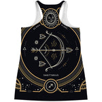 Vintage Sagittarius Zodiac Sign Print Women's Racerback Tank Top