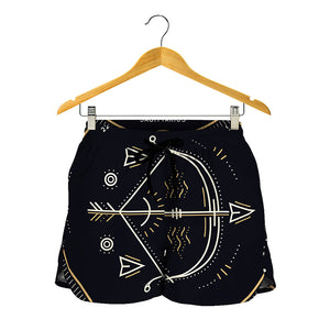 Vintage Sagittarius Zodiac Sign Print Women's Shorts