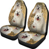 Vintage Samoyed Universal Fit Car Seat Covers GearFrost