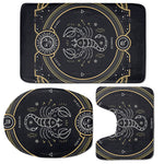 Vintage Scorpio Zodiac Sign Print 3 Piece Bath Mat Set