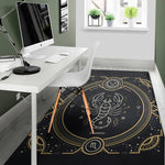 Vintage Scorpio Zodiac Sign Print Area Rug