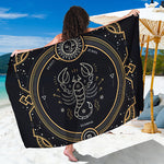 Vintage Scorpio Zodiac Sign Print Beach Sarong Wrap
