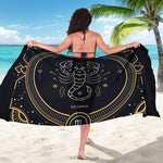 Vintage Scorpio Zodiac Sign Print Beach Sarong Wrap