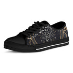 Vintage Scorpio Zodiac Sign Print Black Low Top Shoes 