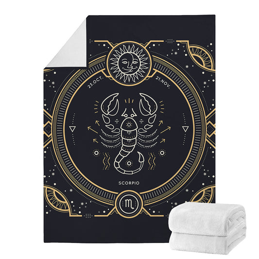 Vintage Scorpio Zodiac Sign Print Blanket