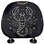 Vintage Scorpio Zodiac Sign Print Car Headrest Covers