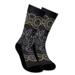 Vintage Scorpio Zodiac Sign Print Crew Socks