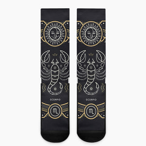 Vintage Scorpio Zodiac Sign Print Crew Socks