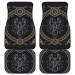 Vintage Scorpio Zodiac Sign Print Front and Back Car Floor Mats