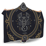 Vintage Scorpio Zodiac Sign Print Hooded Blanket